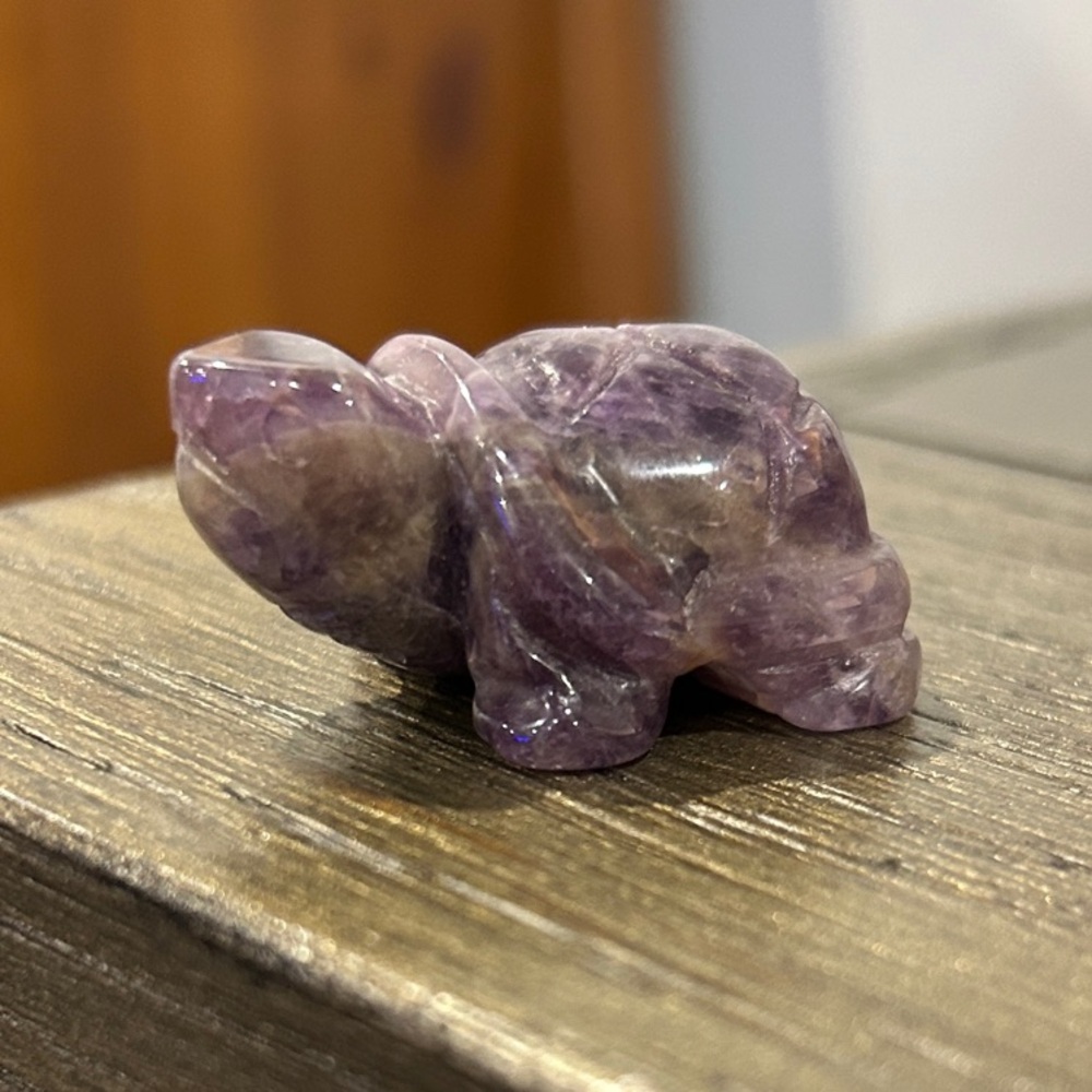 Amethyst Crystal Turtle Figurine